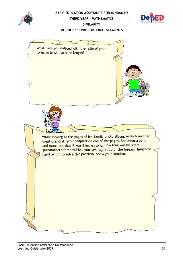 Mathematics 9 Proportional Segments