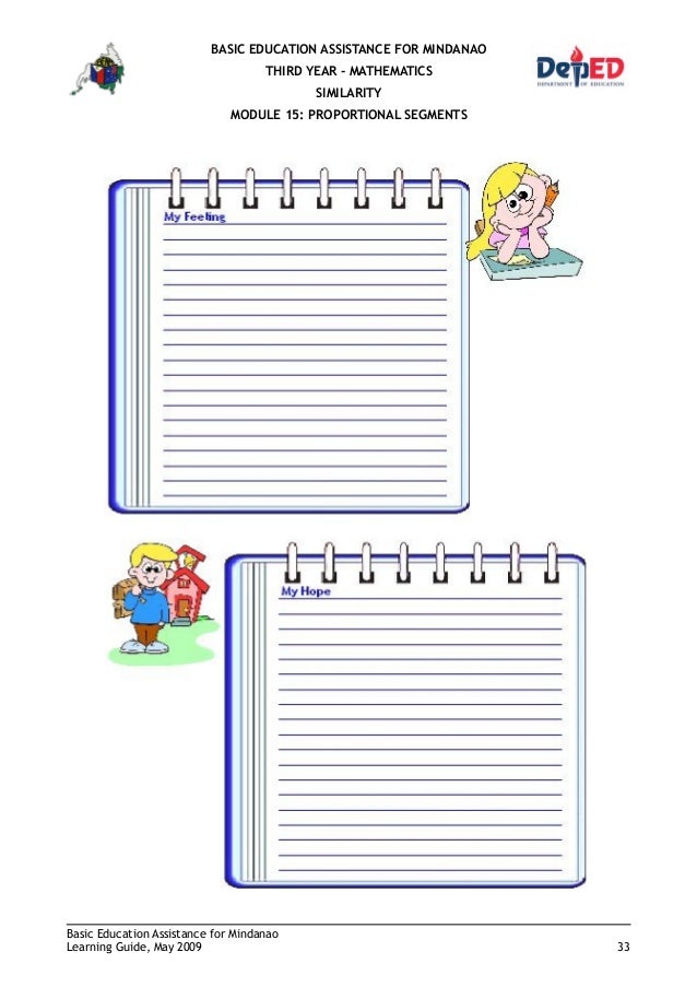 Mathematics 9 Proportional Segments