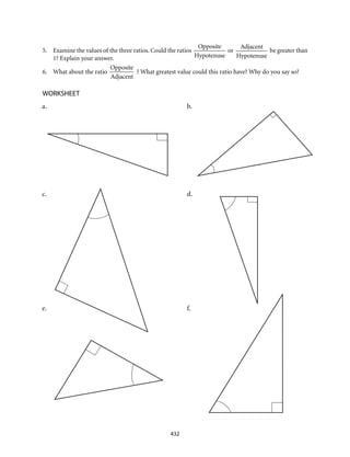 Mathematics 9 Six Trigonometric Ratios