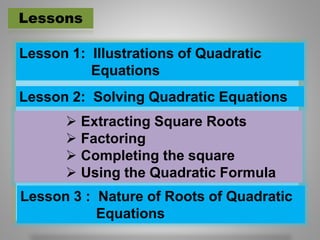 Quadratic Equation solved by Square root property | PPT
