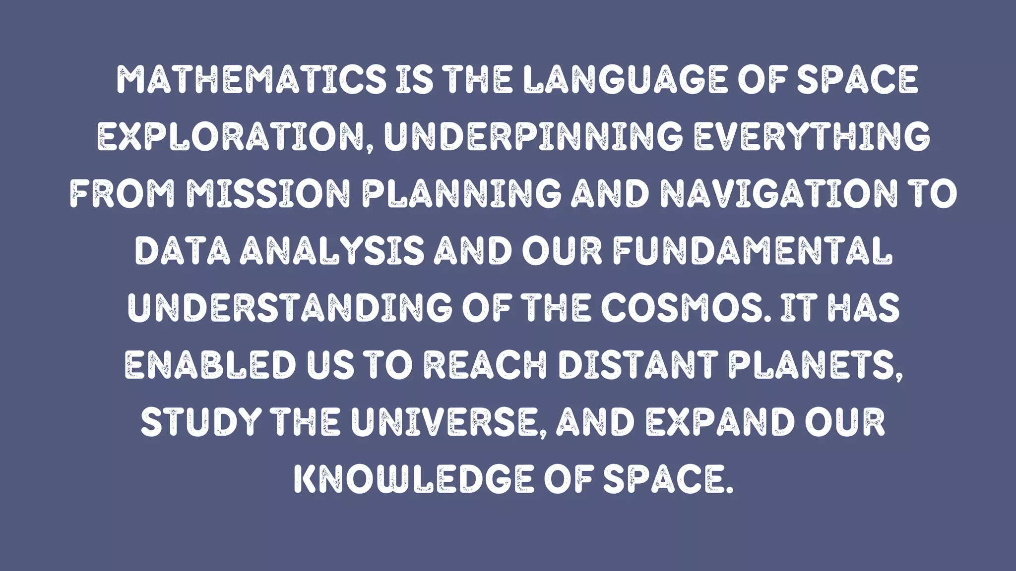 Mathematics and space exploration pdf | PPT