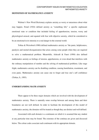 Disorganized Math Homework Example Mathematics Anxiety | PDF