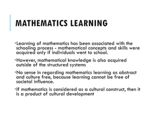 Mathematics as an issue | PPTX