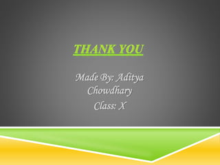 Made By: Aditya
Chowdhary
Class: X
 