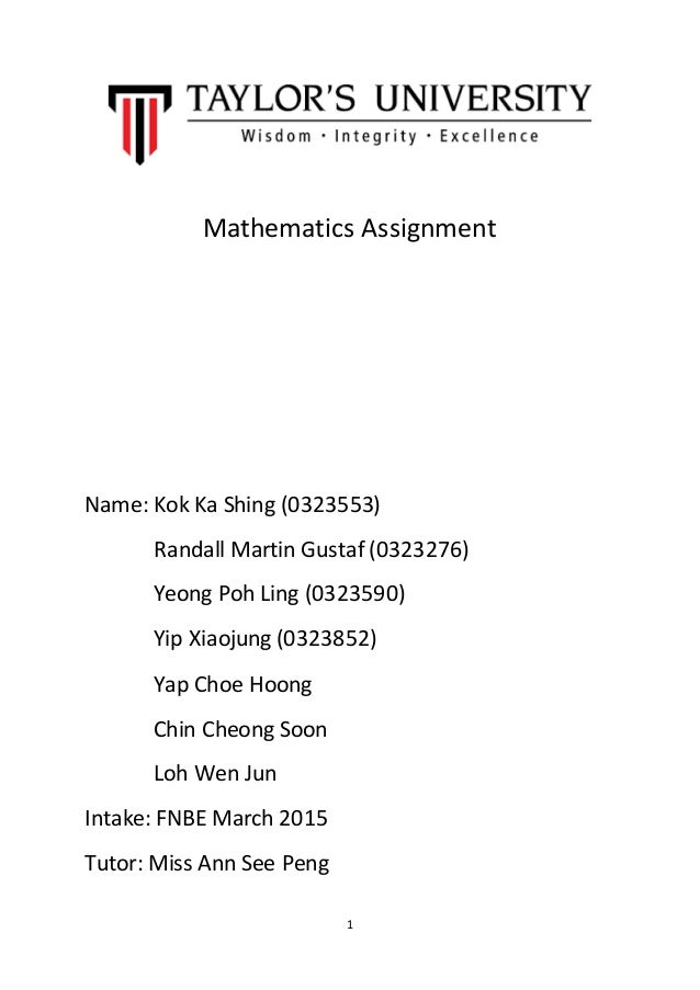 mathematics assignment