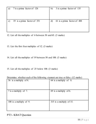 [NEW] Mathematics Form 1-Chapter 2 Factors and Multiples -Prime Number ...
