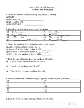 [NEW] Mathematics Form 1-Chapter 2 Factors and Multiples -Prime Number ...