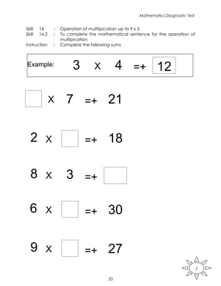 Mathematics diagnostics test | PDF