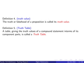 Computing Truth Values Mathematics for Computer Engineering | PDF