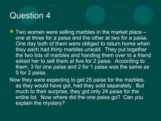 Mathematics high school level quiz - Part I | PPT