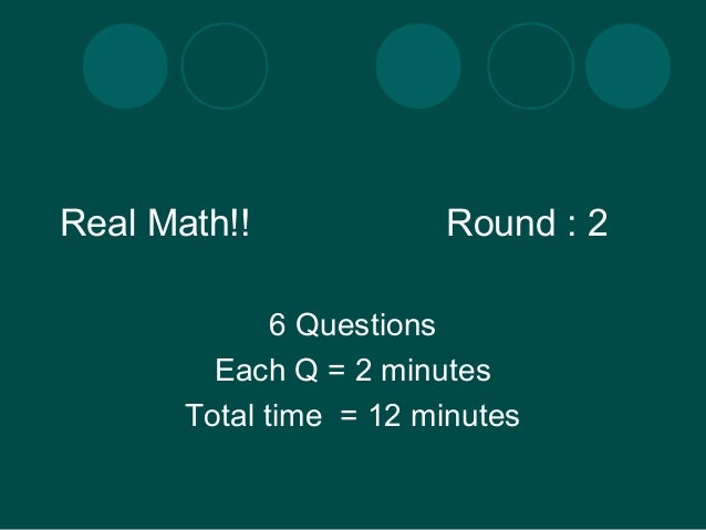 Mathematics High School Level Quiz Part I