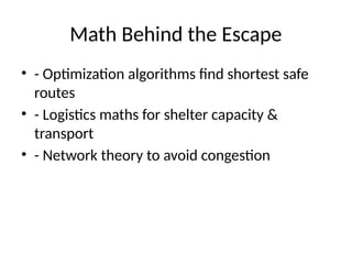 Disaster Pattern Mathematics Mathematics in Disaster Management school project | PPTX