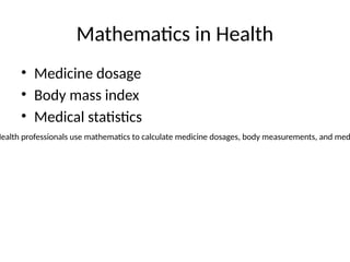 Health About Math The Vital Role of Mathematics in Everyday Life and Various Professions ...