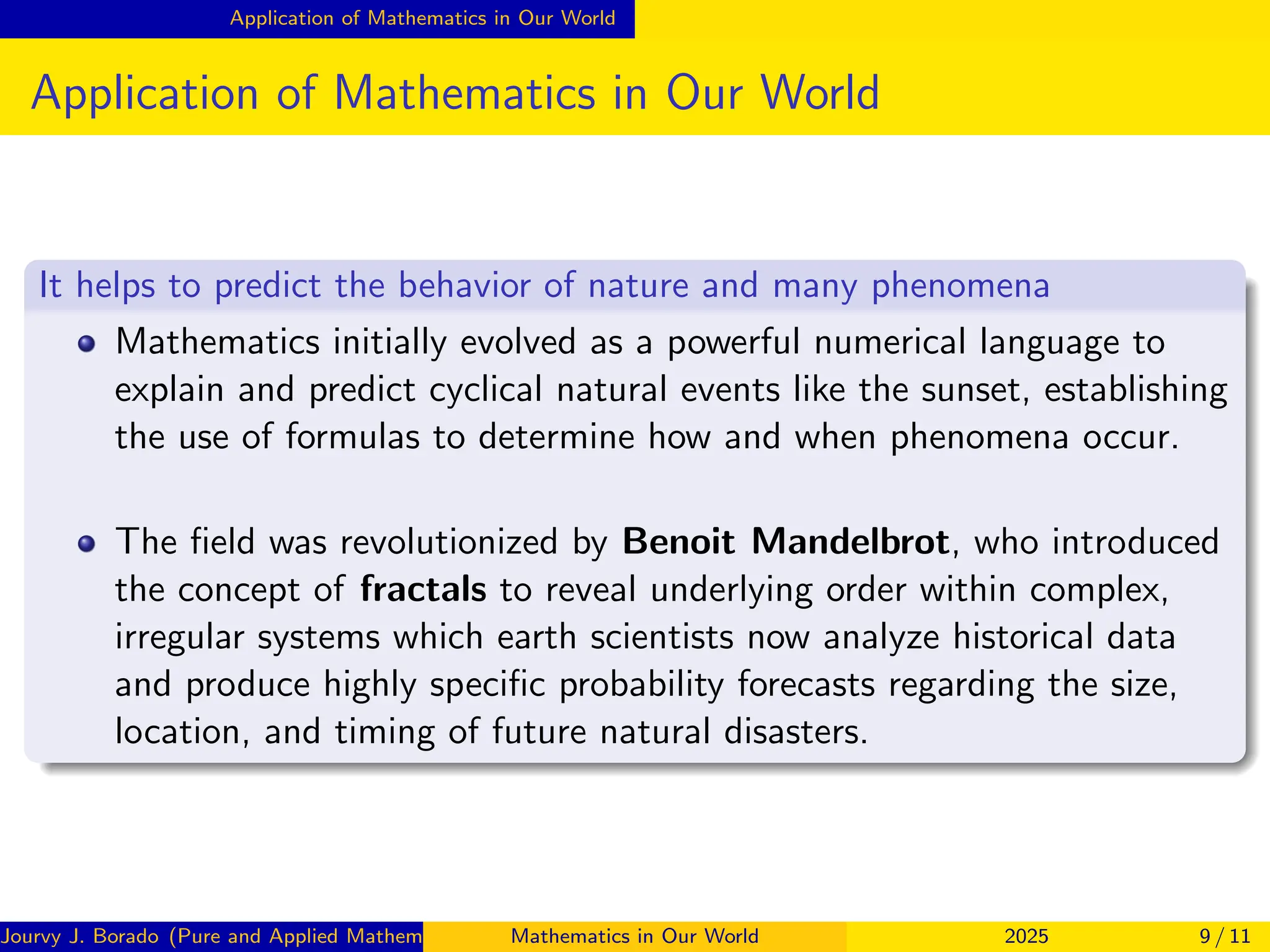 Mathematics in Our World: The Language in Shaping Our Understanding of ...