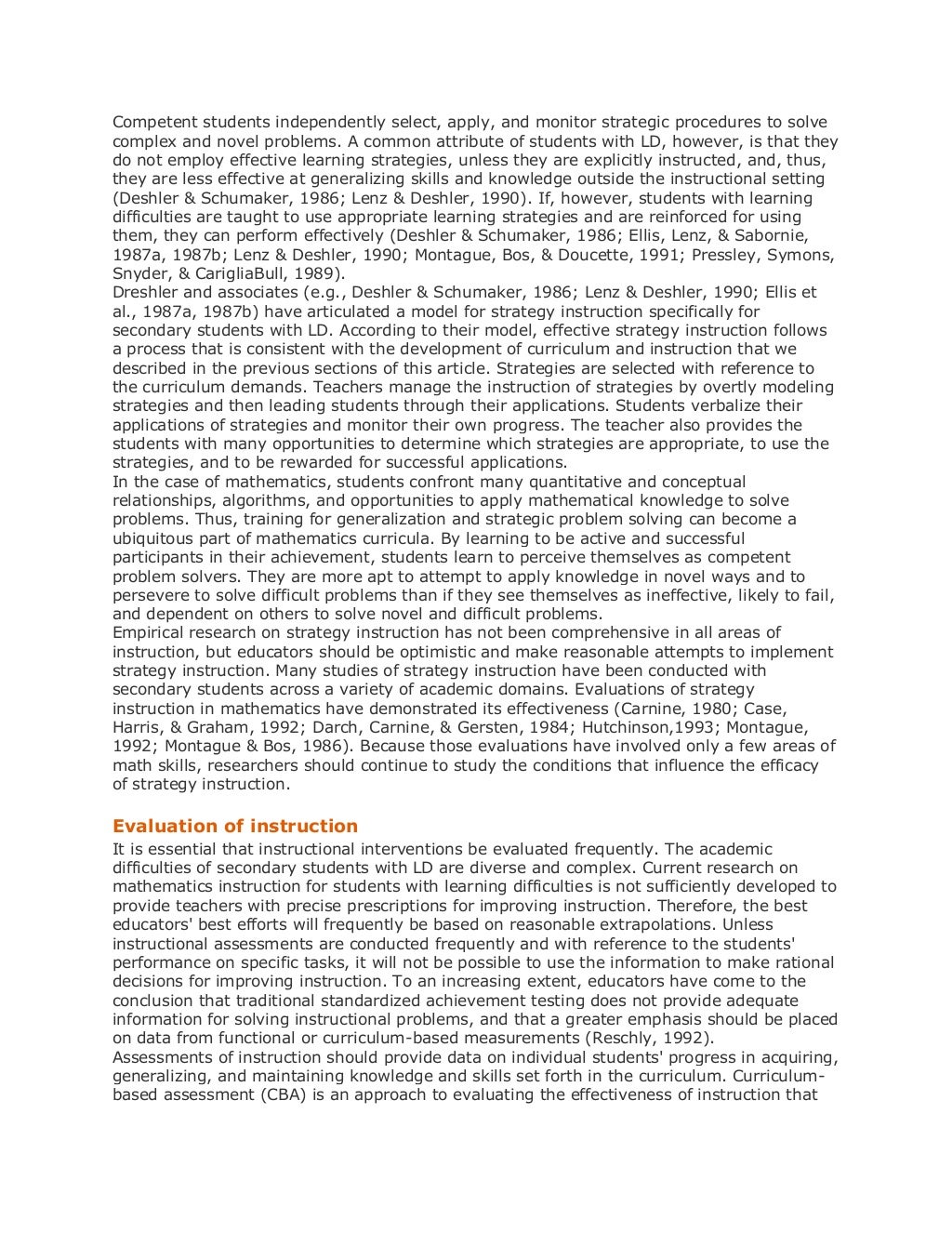 Mathematics Instruction For Secondary Students With Learning Disabili Mathematics instruction for secondary students with learning disabili
