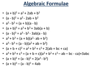 Mathematics Introduction And Formulas Mathematics Introduction And Formulas