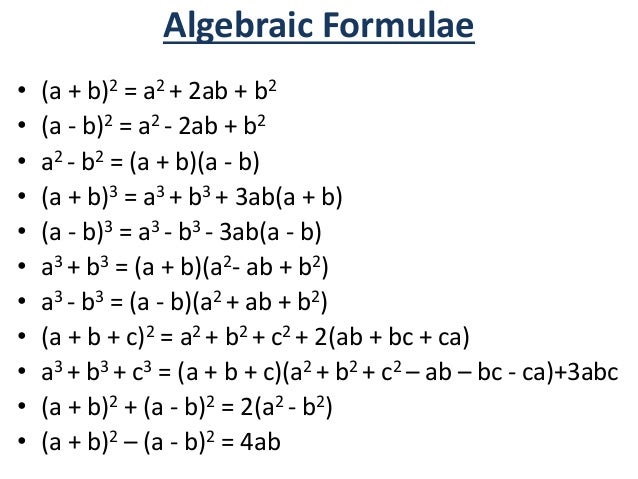Mathematics Introduction And Formulas
