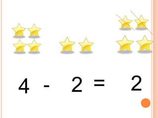 4 -   2 =   2
 