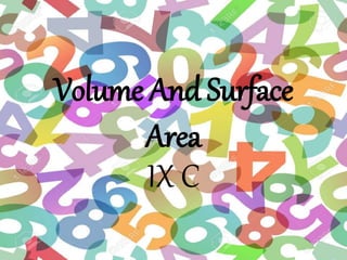 Volume And Surface
Area
IX C
 