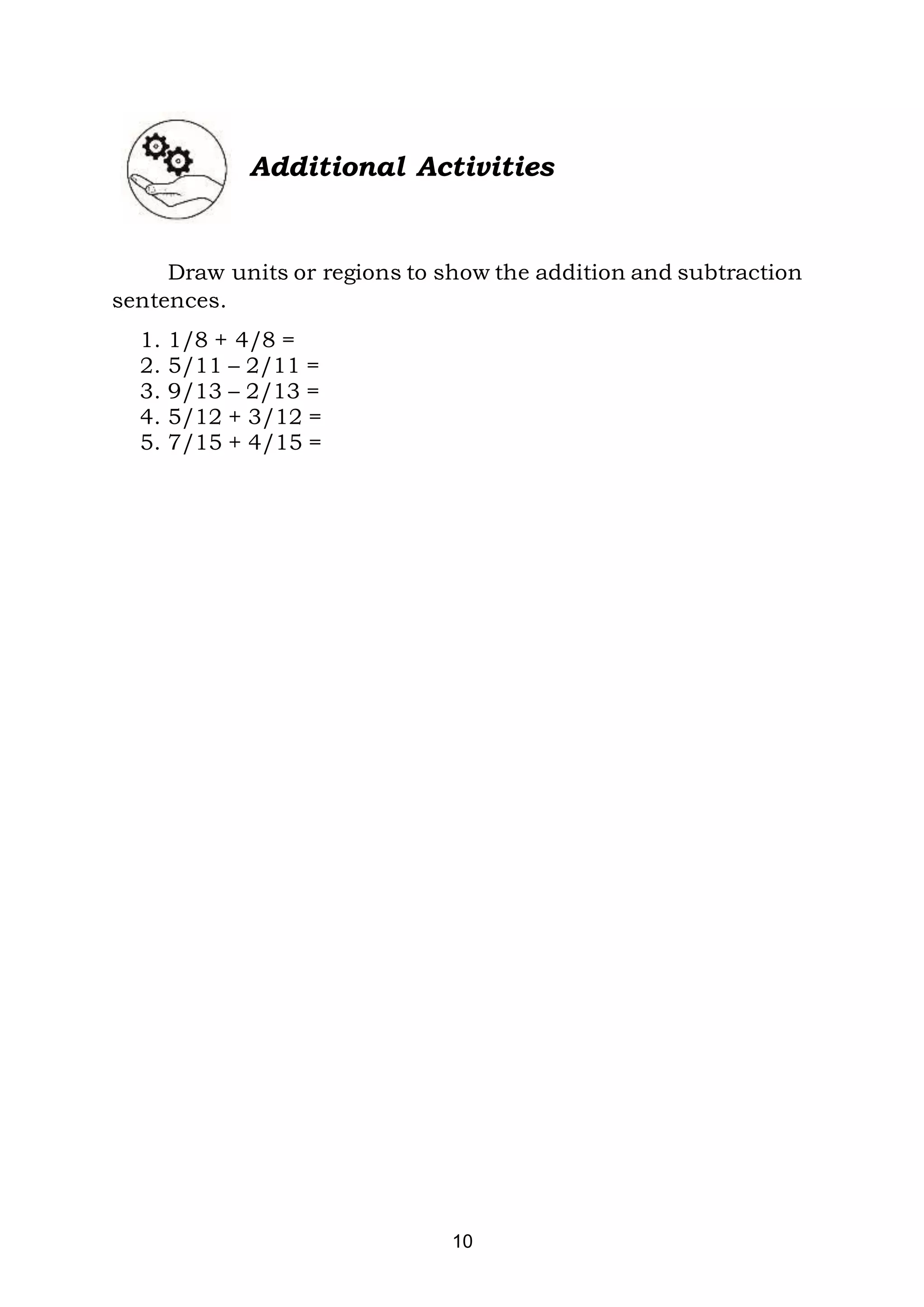 Mathematics module 33 visualizing addition or subtraction of similar ...