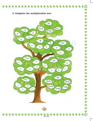 133
C. Complete the multiplication tree
80
8×10
4×20
2×40
1×80
16×5
2019-2020
 