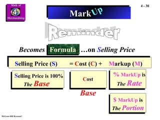 Merchandizing Math Formulas MATHEMATICS OF MERCHANDISING IN RETAIL BUSINESS | PPT