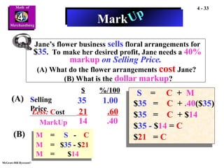 Merchandizing Math Formulas MATHEMATICS OF MERCHANDISING IN RETAIL BUSINESS | PPT