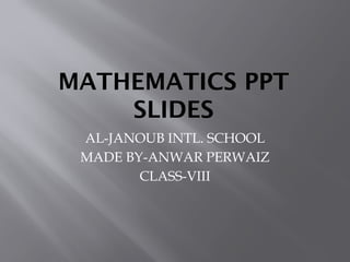 Mathematics PPT Slides visualizing pptx | PPTX