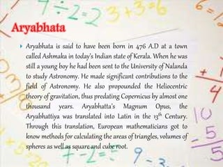 Great Indian Mathematicians | PPTX