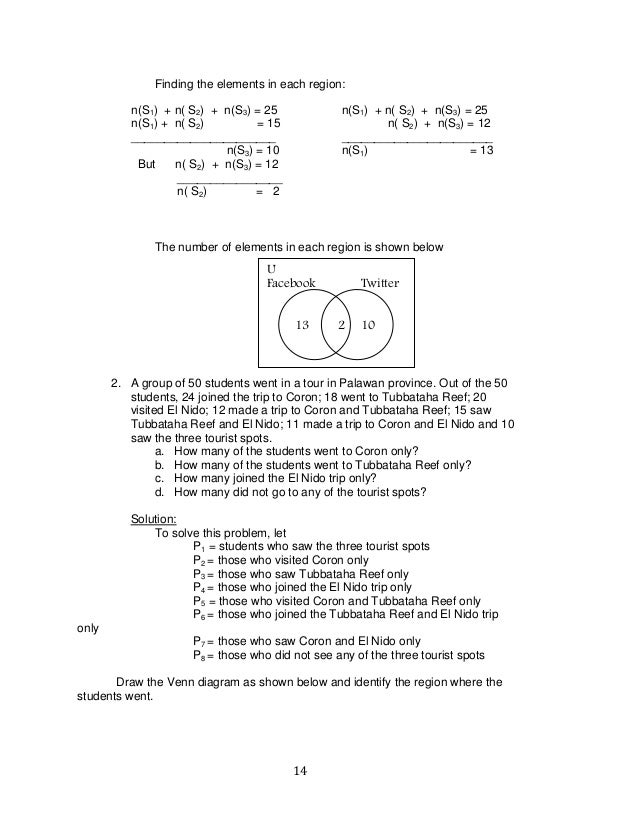 k to 12 grade 7 learning module in mathematics q1 q2 a student is given a list of traits and is asked to organize them in a venn diagram as shown below