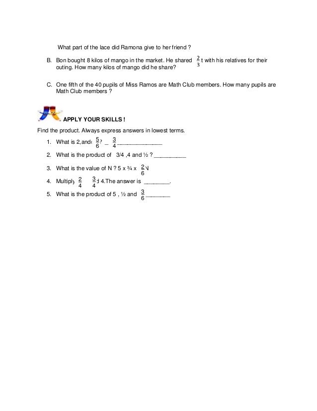 K To 12 Grade 5 Learner S Material In Mathematics Q1 Q4