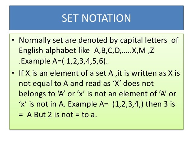 Mathematics set theory presentation.