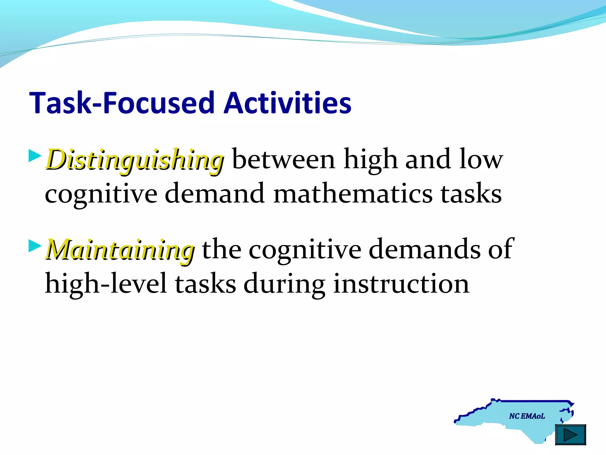 Mathematics task framework | PPT