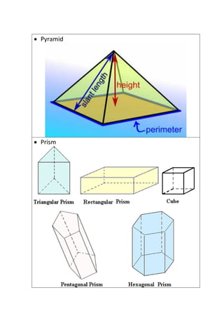  Pyramid
 Prism
 