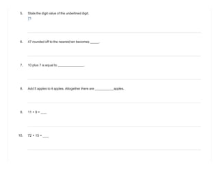 Mathematics Year 1 DLP - Topic 1 - 3 ( Revision).docx