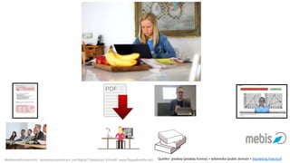 Quellen: pixabay (pixabay license) + wikimedia (public domain + Marketing htwchur)Mathematikunterricht - kompetenzorientiert und digital? (Sebastian Schmidt; www.flippedmathe.de)
 