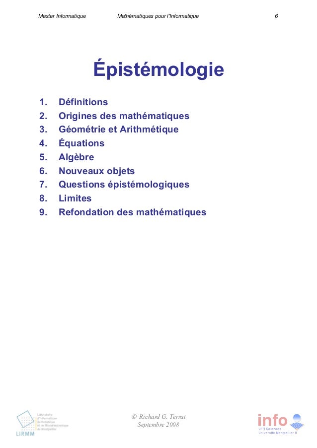 Mathématiques Pour Linformatique - 