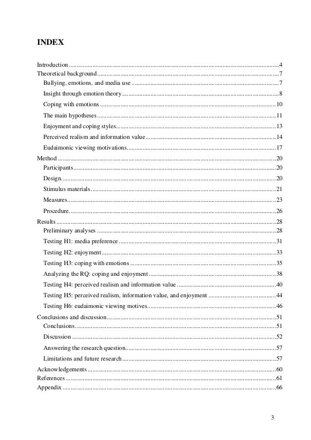 Master thesis theoretical background