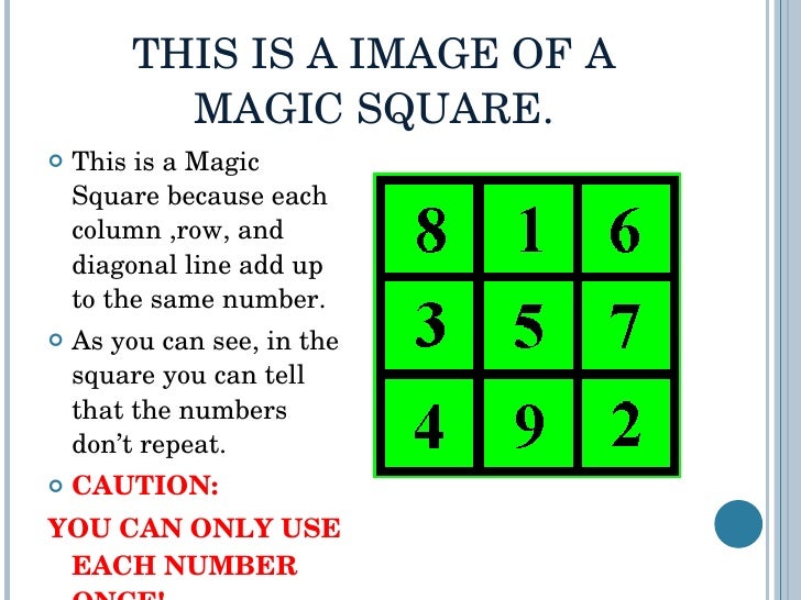 Magic Square Rules