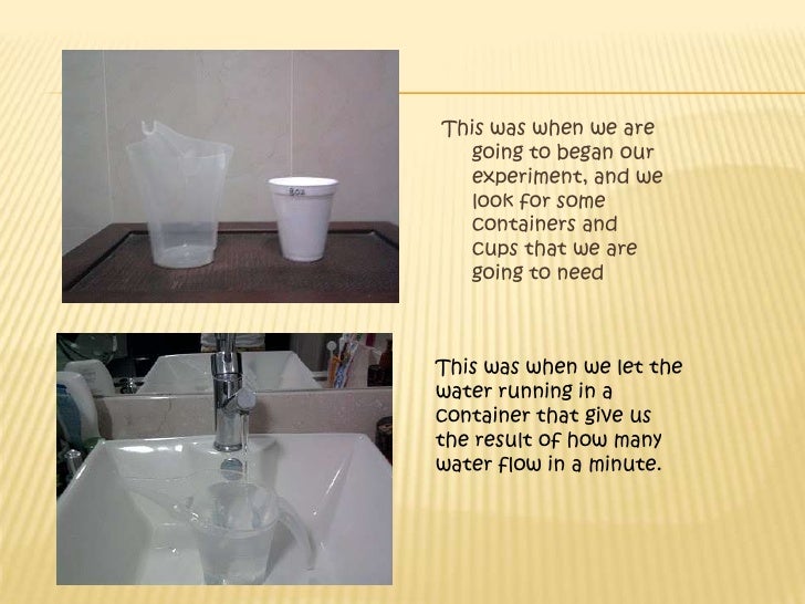 Math experiment water flow pictures