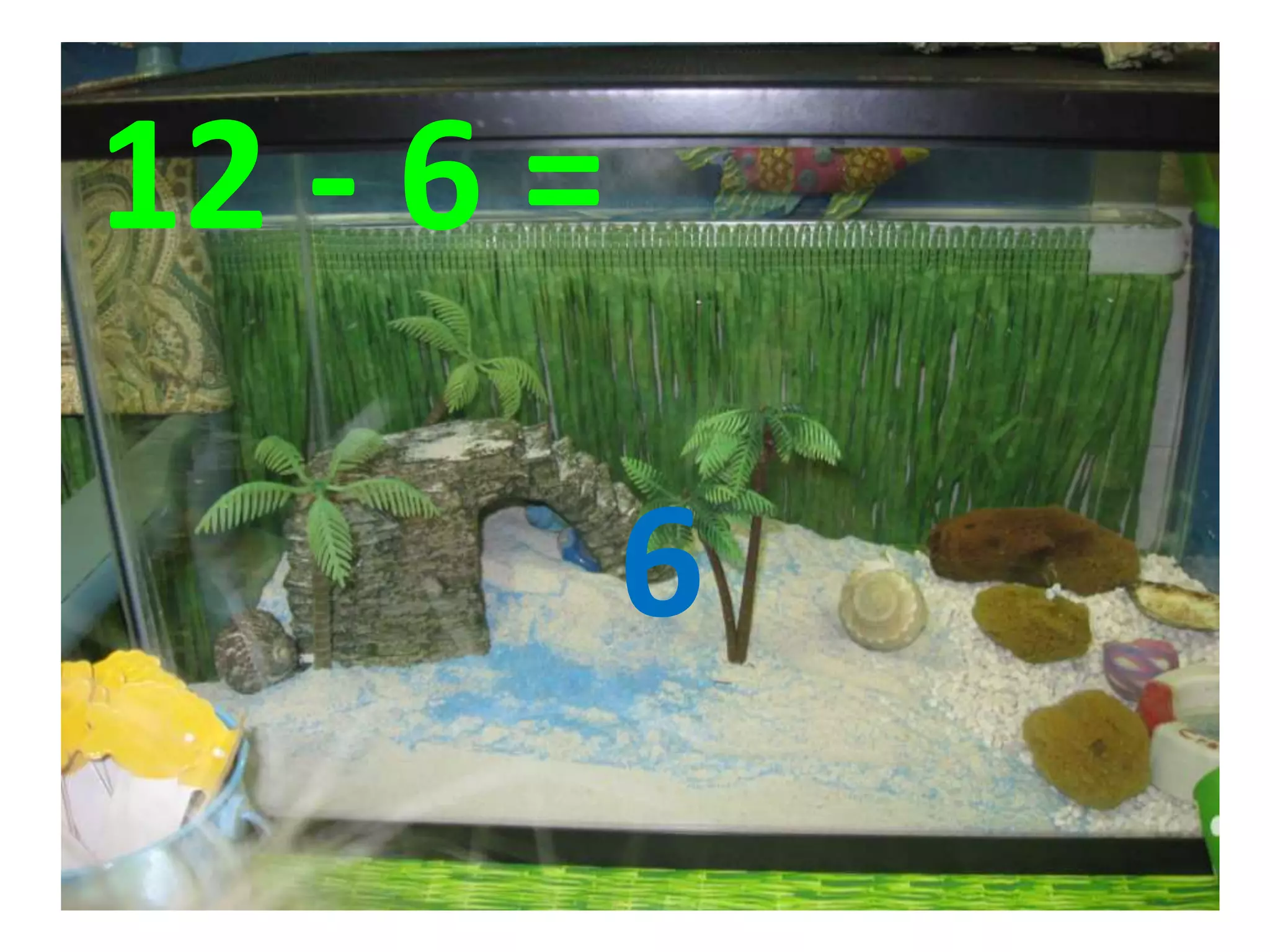 12 - 6 =
6
 