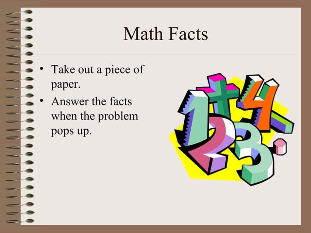 Math facts (math) | PPT