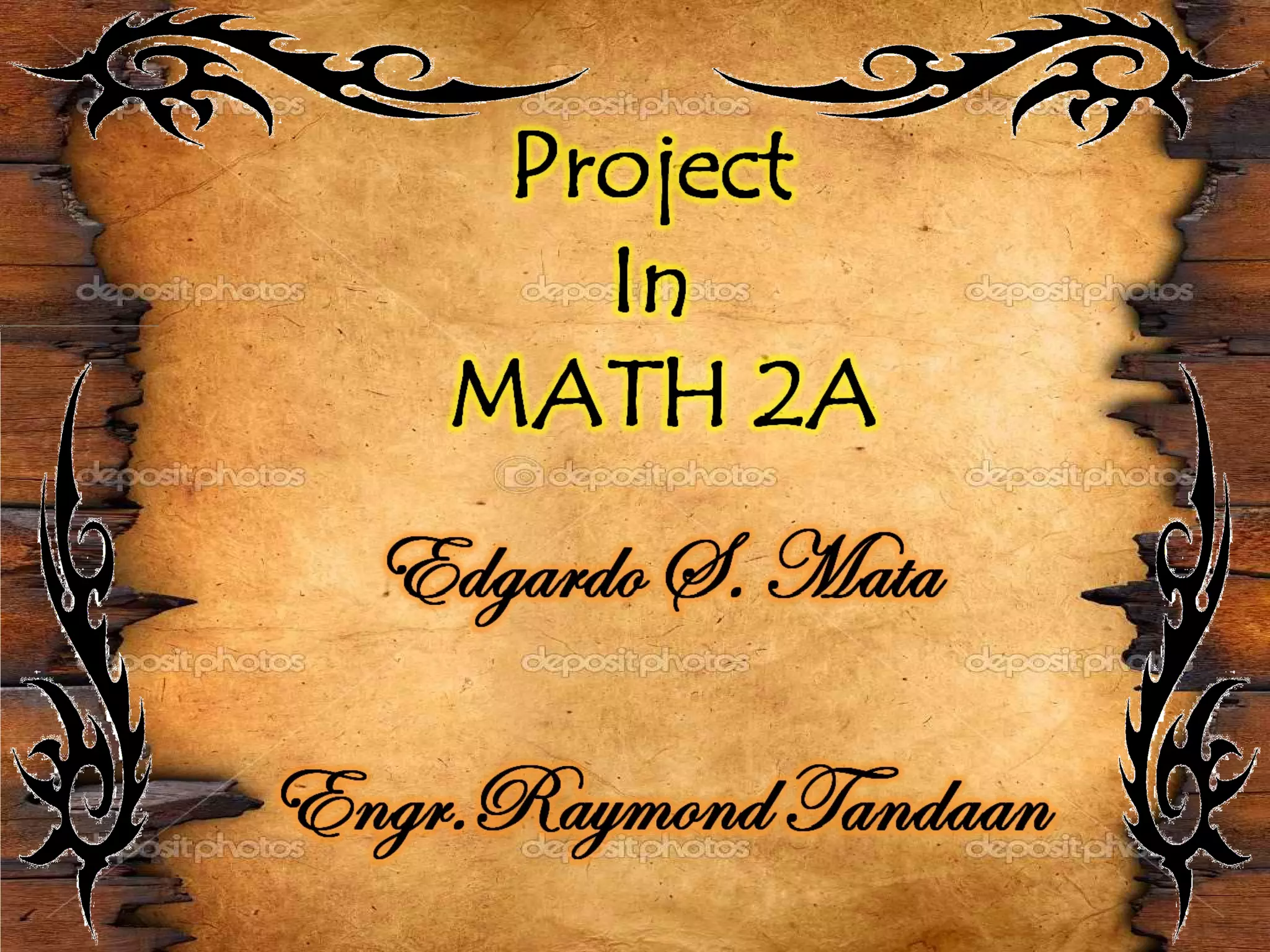 Equation of the line