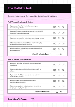 Beautiful Math Fit Make Your Child MathFit™: Unlocking Math Excellence in an AI World | PDF