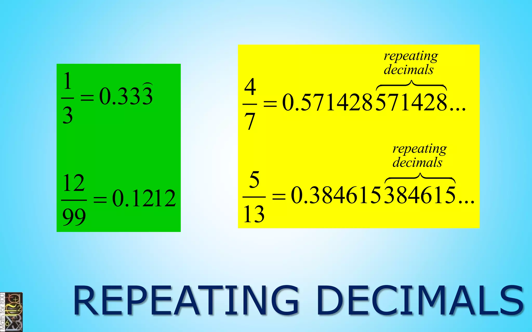 a
a c a d a db
c b d b c b c
d

    

COMPLEX FRACTIONS
A fraction with fractions in the
numerator or denominator.
 