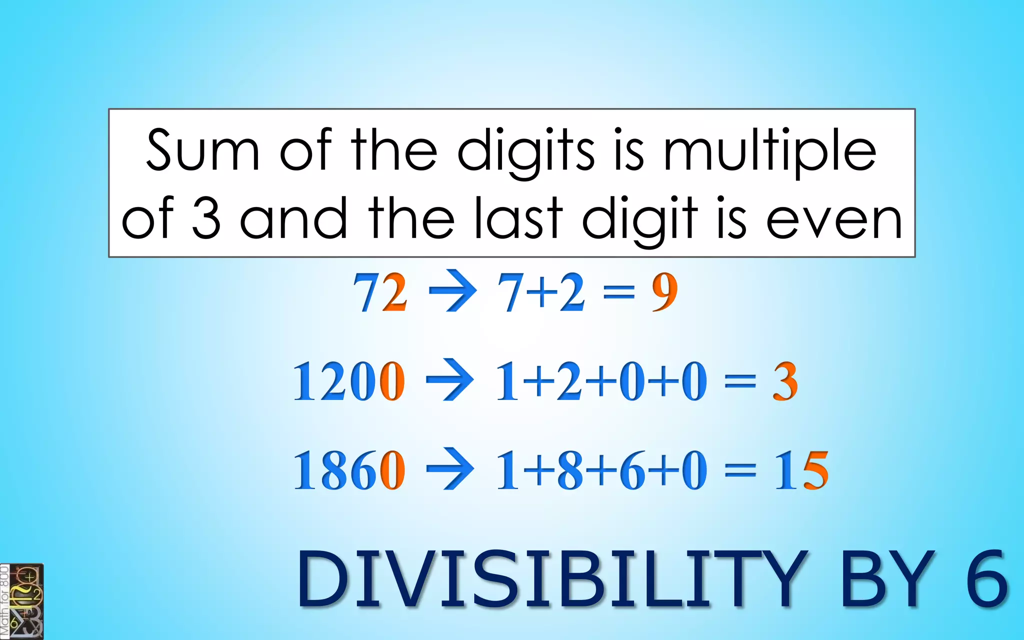Factors Multiples
1 2 3 4 6 12 12 24 36 48 60 72 84 96 108 …
1 2 3 6 9 18 18 36 54 72 90 108 126 …
GCF = 6 LCM = 36
GCF and LCM
 
