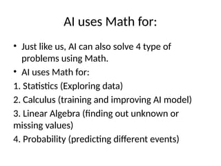 math_for_AI_scientificstd.pptx (maths for Ai) | PPTX