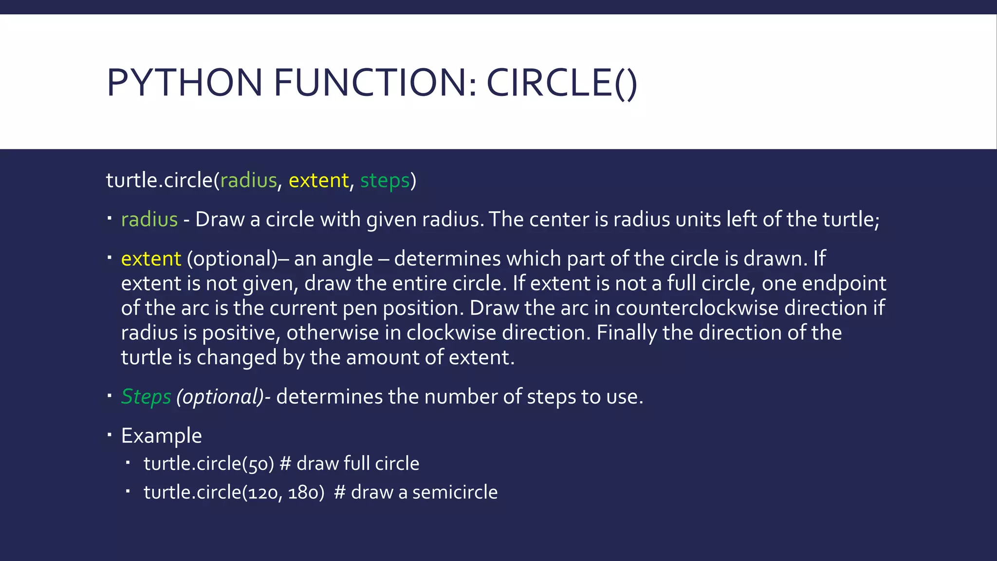 Introduction to the basic mathematical concept with Python Turtle. | PPTX