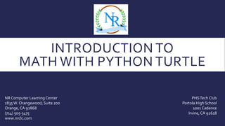 Introduction to the basic mathematical concept with Python Turtle. | PPTX