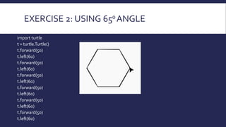 Introduction to the basic mathematical concept with Python Turtle. | PPTX